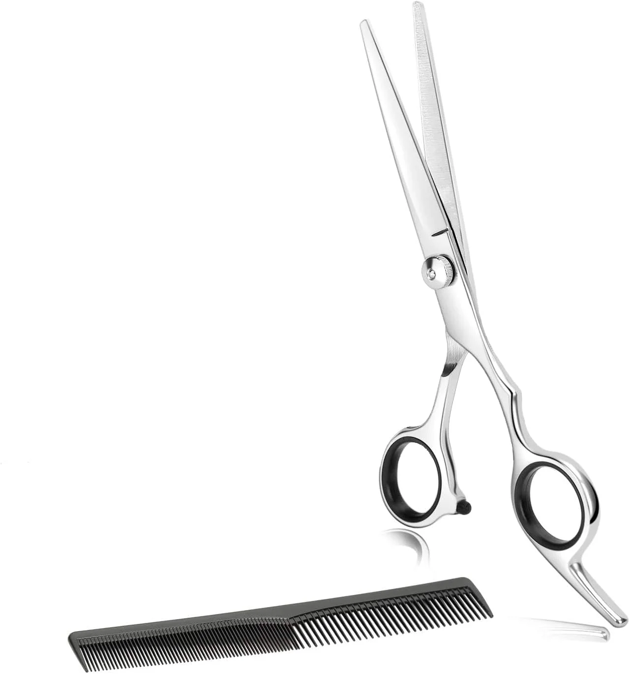 قیچی آرایشگری حرفه ای خزنه (6.7 اینچ)، قیچی استیل ضد زنگ با پیچ تنظیم دقیق برای آرایشگاه خانگی، قیچی آرایشگری مردانه زنانه و بچه گانه