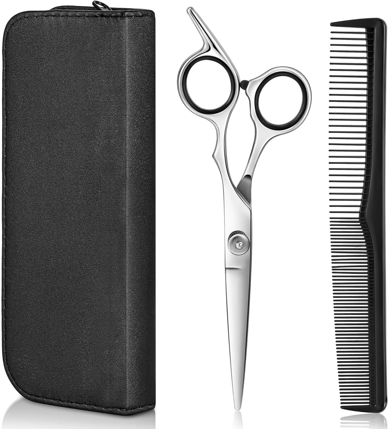 ست قیچی آرایشگری ناین مکس 6.7 اینچ - قیچی و شانه استیل ضد زنگ - کیف نگهداری ست آرایشگری حرفه ای برای مردان، زنان، کودکان، ابزار آرایشگر، سالن خانگی