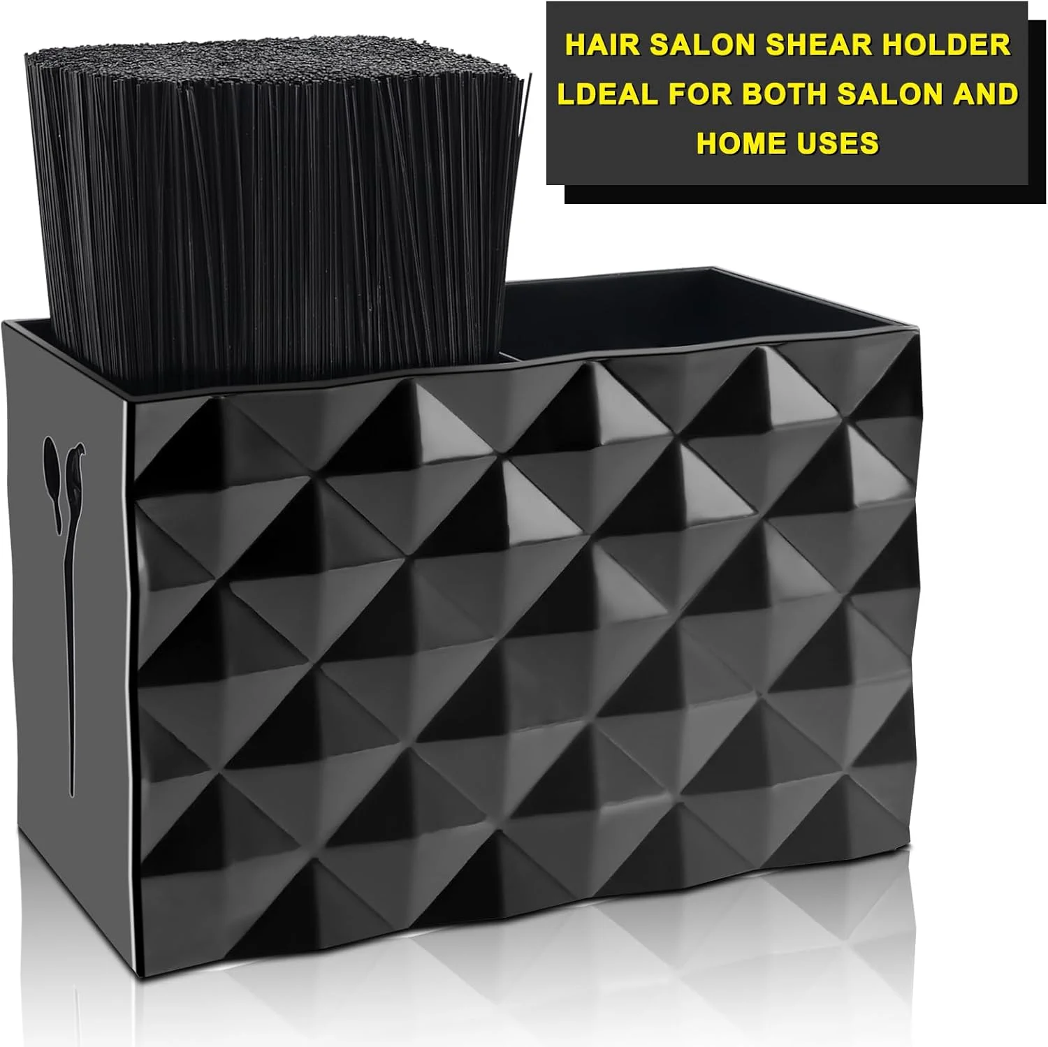 جعبه نگهدارنده قیچی آرایشگری NICEMOVIC، سازمان دهنده و نگهدارنده قیچی آرایشگری حرفه ای سالن برای شانه ها، گیره ها و برس های حالت دهنده مو (مشکی)