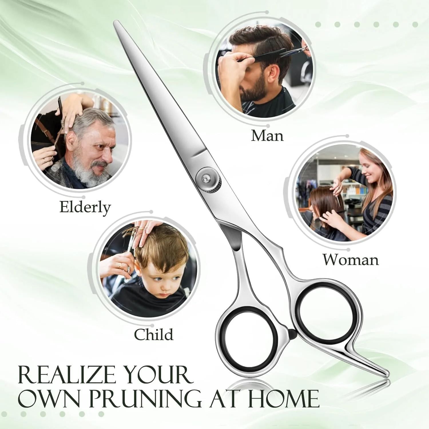 ست قیچی آرایشگری ناین مکس 6.7 اینچ - قیچی و شانه استیل ضد زنگ - کیف نگهداری ست آرایشگری حرفه ای برای مردان، زنان، کودکان، ابزار آرایشگر، سالن خانگی