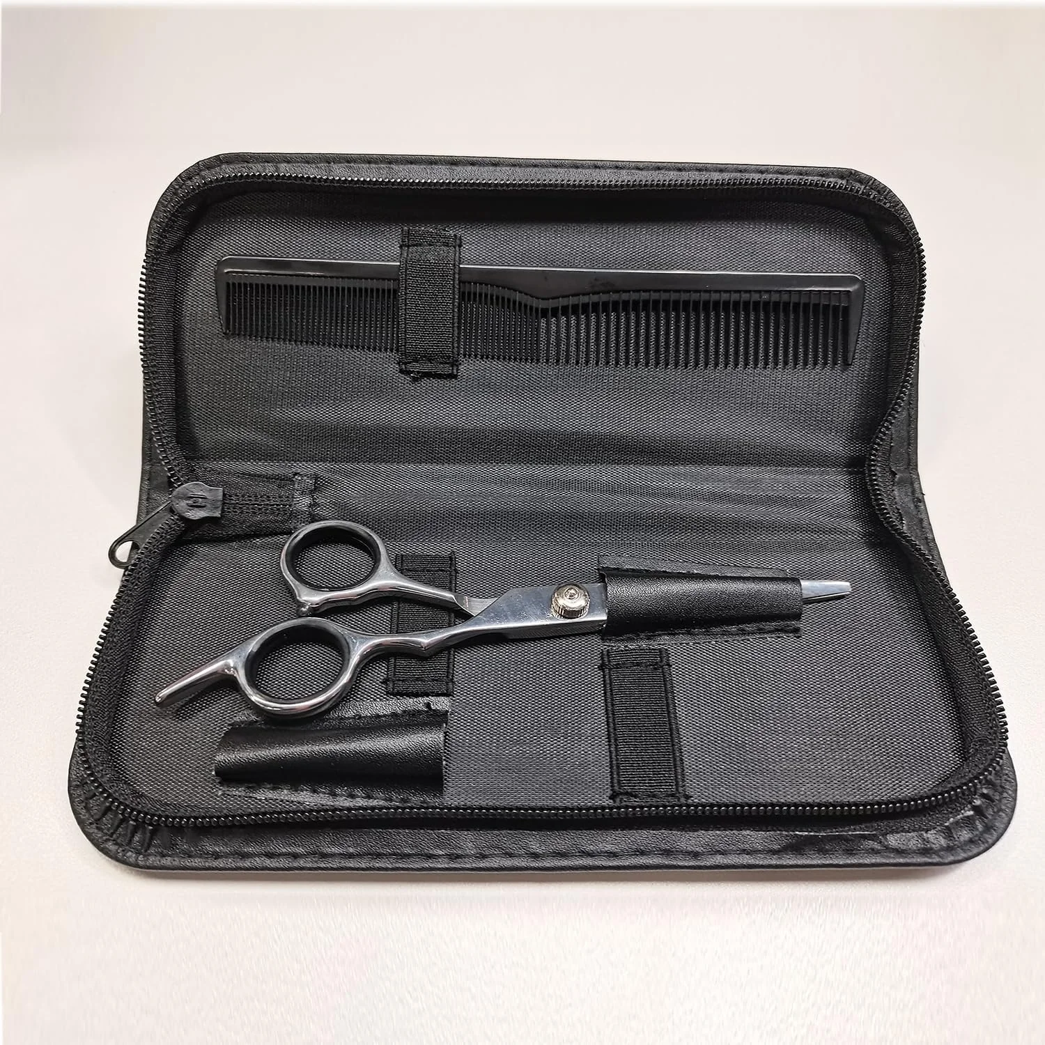 ست قیچی آرایشگری ناین مکس 6.7 اینچ - قیچی و شانه استیل ضد زنگ - کیف نگهداری ست آرایشگری حرفه ای برای مردان، زنان، کودکان، ابزار آرایشگر، سالن خانگی