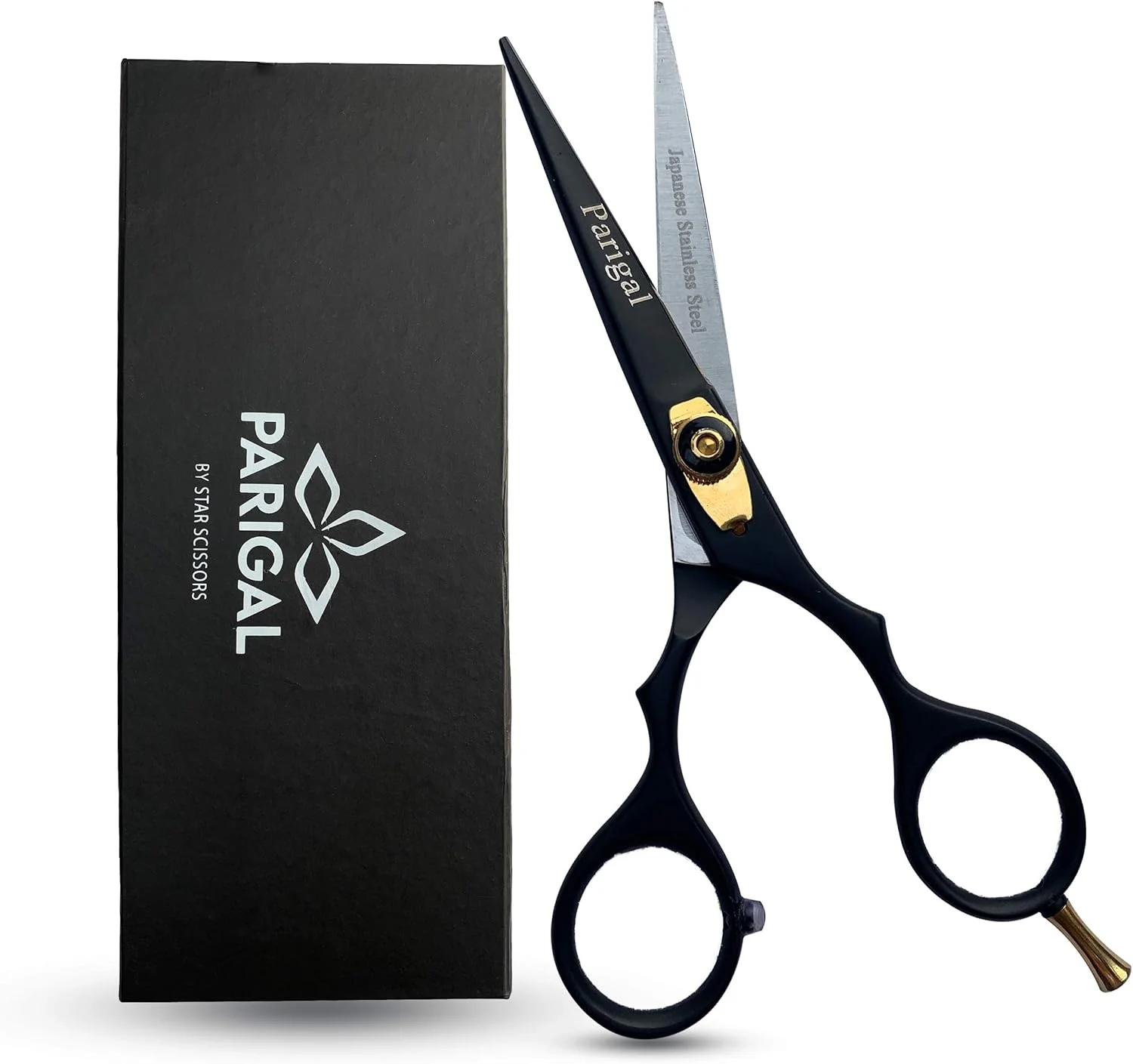 قیچی آرایشگری پریگال حرفه ای 5.5 اینچ - ابزار برش موی بادوام با لبه تیغی - قیچی آرایشگری دست ساز از فولاد ضد زنگ ژاپنی - قیچی برای اصلاح موی مردانه و زنانه