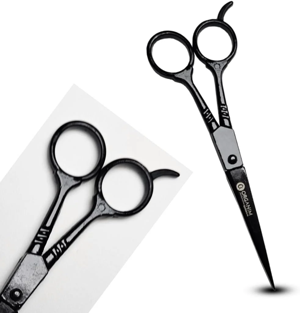 قیچی آرایشگری ارگانیم کر محصولات برای کوتاه کردن مو، قیچی کوچک (ست 1 عددی، مشکی)