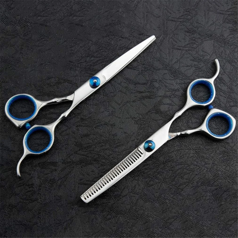 ست قیچی آرایشگری حرفه ای 6.0 اینچی، قیچی آرایشگری درجه یک، قیچی اصلاح، قیچی پیتاژ، لوازم آرایشگری، استیل ضد زنگ، سختی بالا، ابزار آرایش مو خانگی