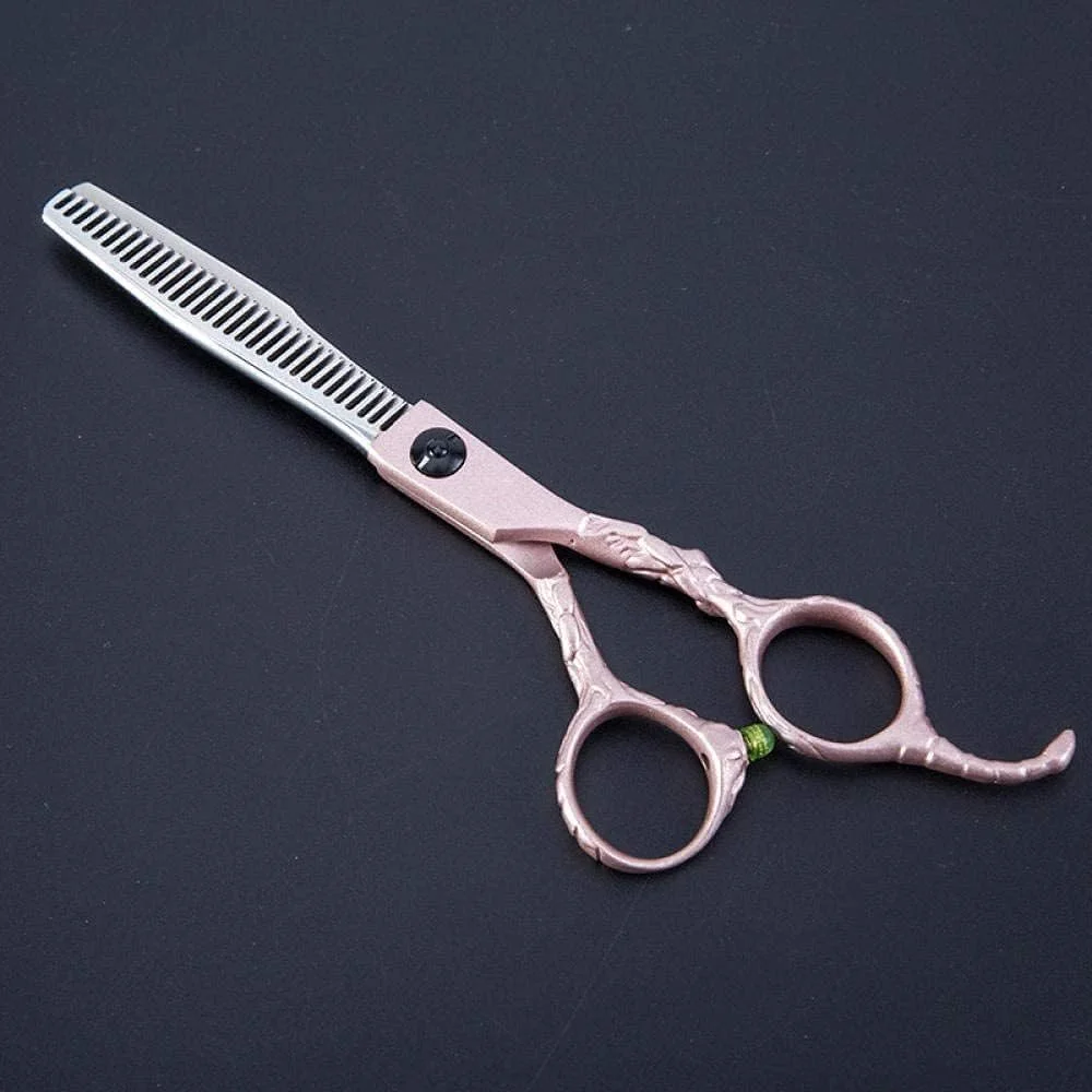 قیچی آرایشگری حرفه ای رز گلد طرح عقرب، ست قیچی آرایشگری، قیچی مو، قیچی با کیفیت سالنی 6 اینچ