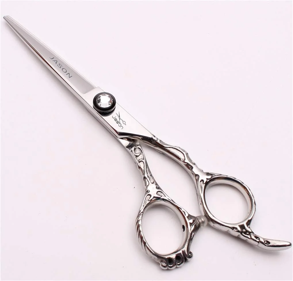 ست قیچی آرایشگری حرفه ای 6.0 اینچی با دسته طرح دار، دکمه تنظیم دقیق، قیچی های پیتاژ آرایشگری، فولاد 440C درجه یک، تیز برای آرایشگر، اصلاح مو، منزل، سالن