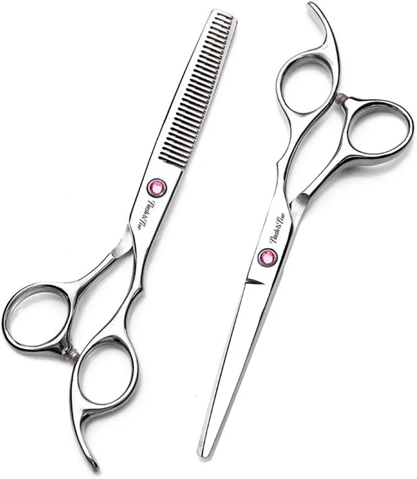 ست قیچی آرایشگری حرفه ای 6 اینچی با فولاد 440C، شامل قیچی آرایشگری، قیچی پیتاژ، لوازم آرایشگری، مناسب برای آرایشگاه و سالن ست قیچی آرایشگری حرفه ای 6 اینچی با فولاد 440C، شامل قیچی آرایشگری، قیچی پیتاژ، لوازم آرایشگری، مناسب برای آرایشگاه و سالن