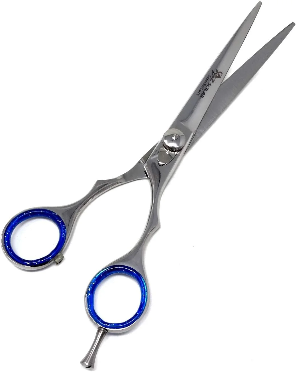 قیچی آرایشگری حرفه ای A2Z SCILAB، 18 سانتی متر، استیل ضد زنگ، قیچی اصلاح موی سبک وزن با لبه تیغی برای آرایشگاه و آرایشگر