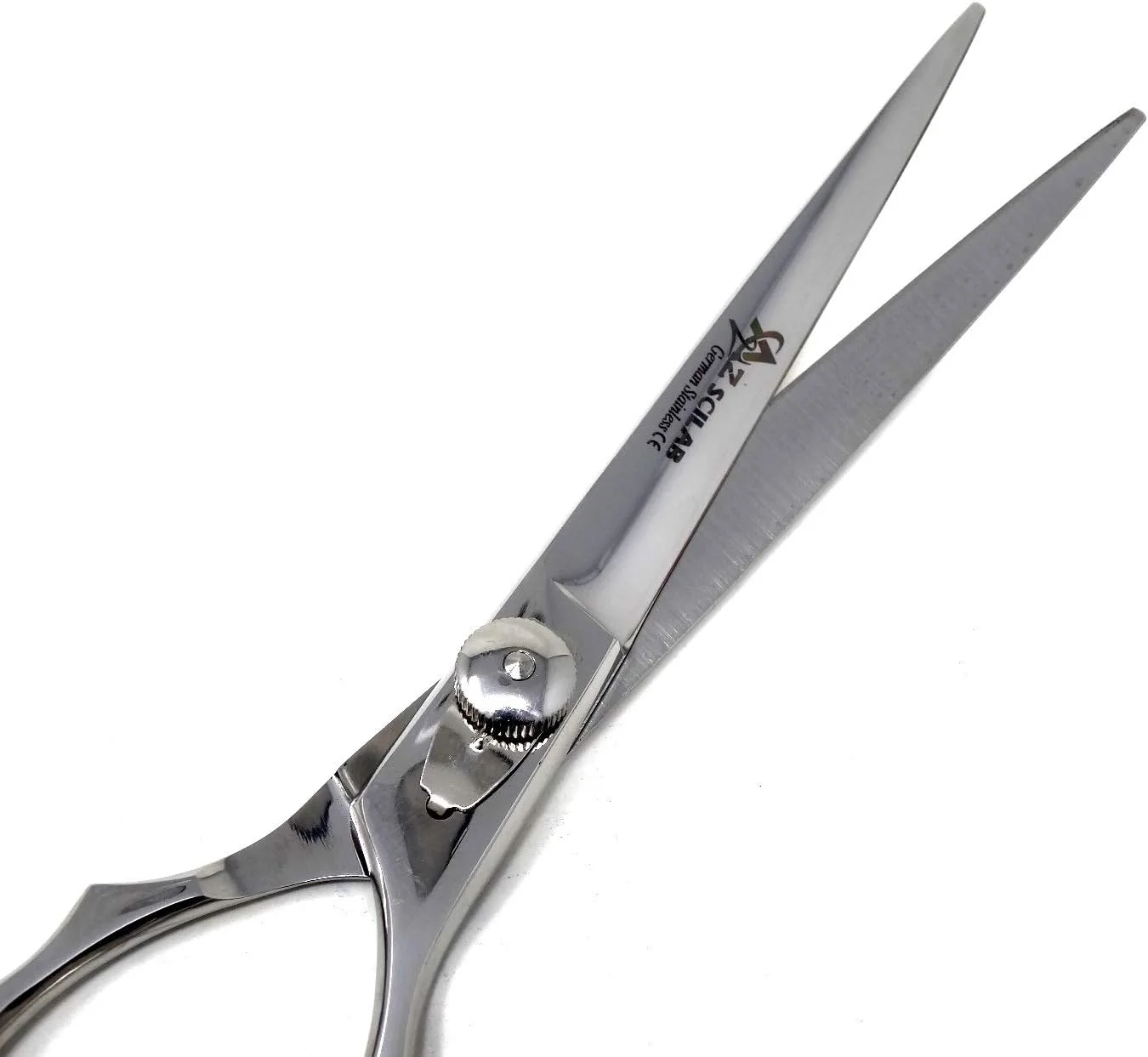 قیچی آرایشگری حرفه ای A2Z SCILAB، 18 سانتی متر، استیل ضد زنگ، قیچی اصلاح موی سبک وزن با لبه تیغی برای آرایشگاه و آرایشگر