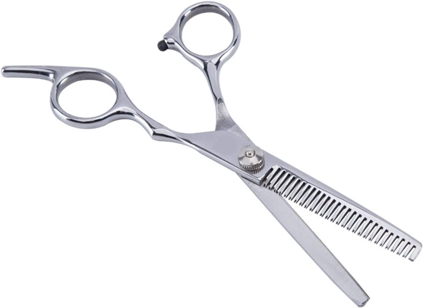 ست قیچی آرایشگری حرفه ای، قیچی آرایشگری فولاد ضد زنگ، شانه دم موش، ابزار حالت دهی مو، شانه شنل مو (رنگ: قیچی دندانه سفید)