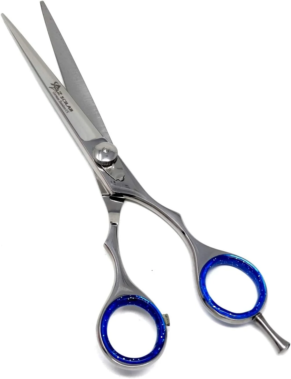 قیچی آرایشگری حرفه ای A2Z SCILAB، 18 سانتی متر، استیل ضد زنگ، قیچی اصلاح موی سبک وزن با لبه تیغی برای آرایشگاه و آرایشگر