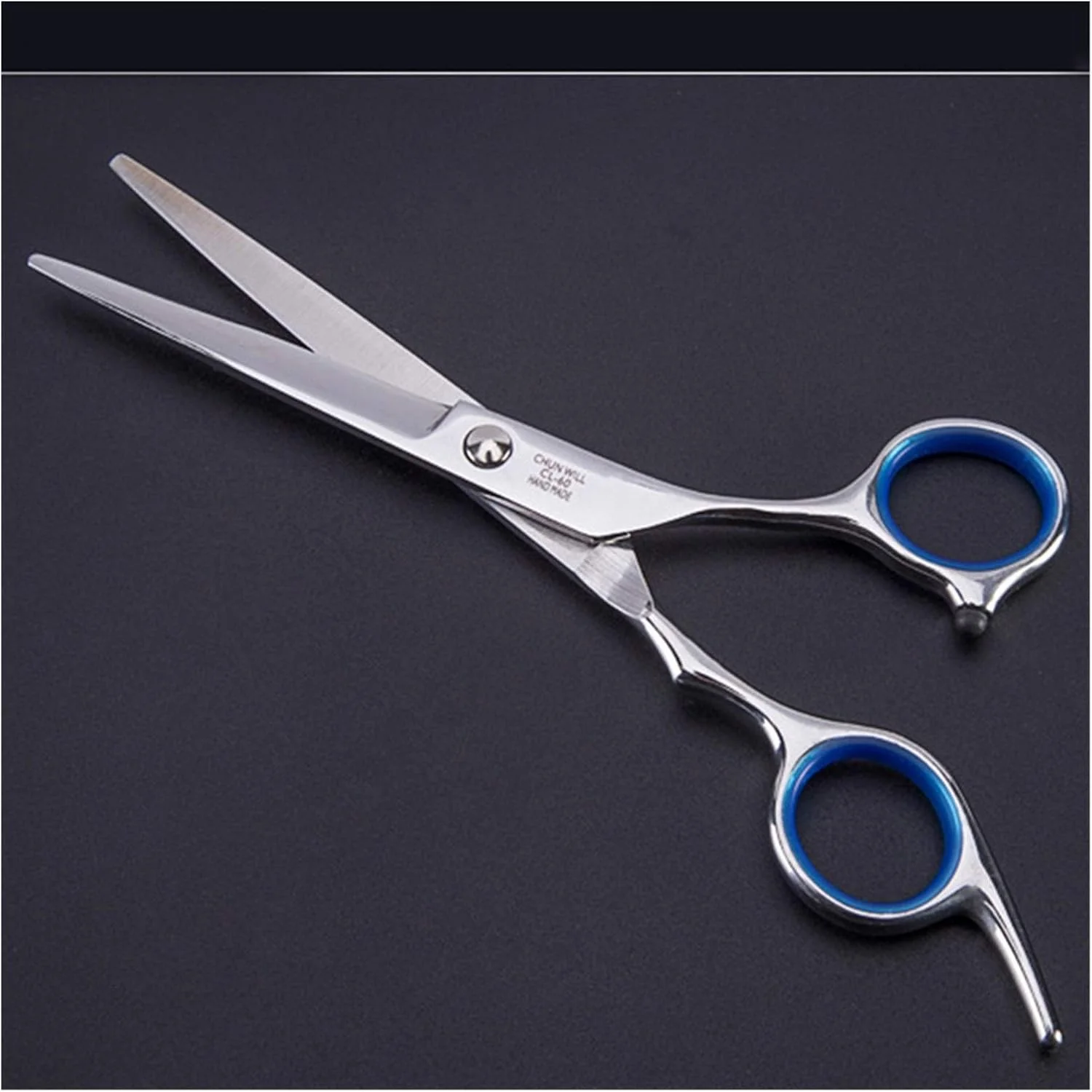 ست قیچی آرایشگری حرفه ای، قیچی آرایشگری فولاد ضد زنگ، شانه دم موش، ابزار حالت دهی مو، شانه شنل مو (رنگ: قیچی دندانه سفید)