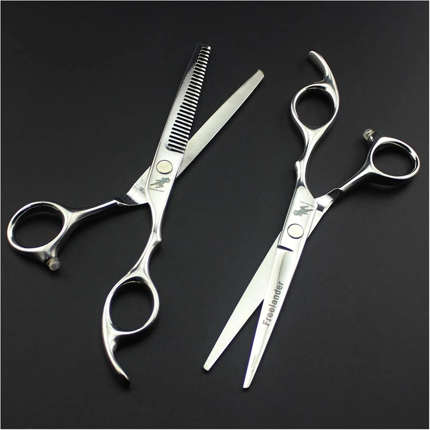 قیچی آرایشگری حرفه ای 6 اینچی، قیچی پیتاژ، قیچی آرایشگری برای آرایشگاه ها، ست کیت پیرایش مو به همراه کیف-B