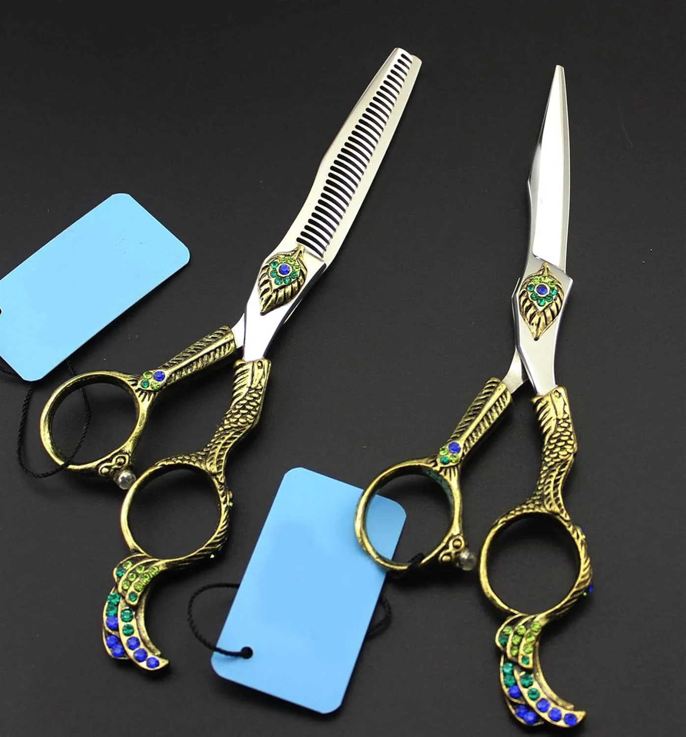 قیچی آرایشگری رترو REHOOF، قیچی پیتاژ، ست قیچی آرایشگری، ابزار آرایشگری (رنگ: پیتاژ) (ست بدون کیف) قیچی آرایشگری رترو REHOOF، قیچی پیتاژ، ست قیچی آرایشگری، ابزار آرایشگری (رنگ: پیتاژ) (ست بدون کیف)