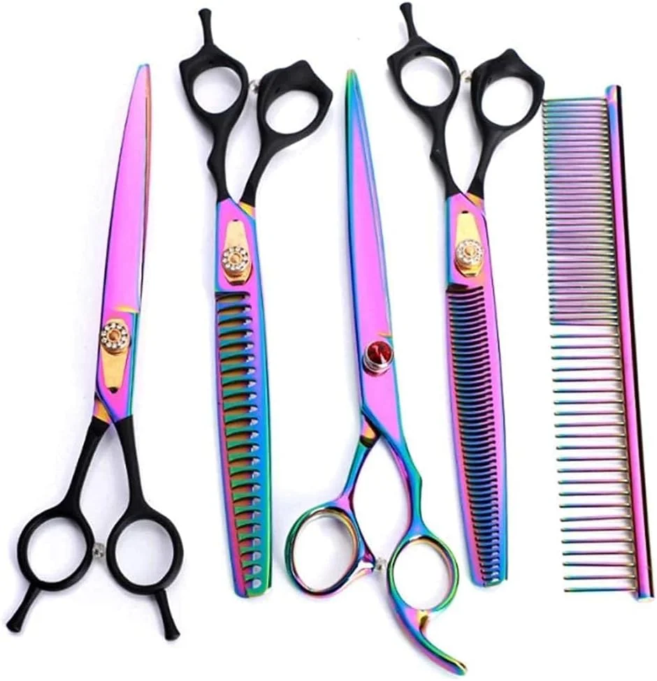 قیچی آرایشگری مو REHOOF، قیچی اصلاح مو (8 اینچ) دندانه دار/خمیده حرفه ای، ابزار مراقبت از مو حرفه ای (رنگ)، قیچی آرایشگری (رنگ) قیچی آرایشگری مو REHOOF، قیچی اصلاح مو (8 اینچ) دندانه دار/خمیده حرفه ای، ابزار مراقبت از مو حرفه ای (رنگ)، قیچی آرایشگری (رنگ)