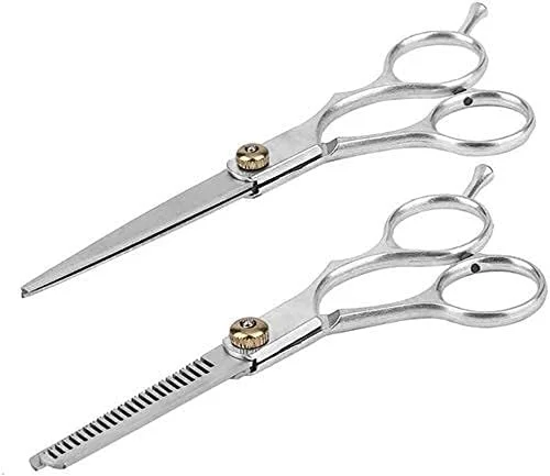 قیچی آرایشگری مو REHOOF، ست آرایشگری مو 2 تکه، ست آرایشگری حرفه ای استیل ضد زنگ، ابزار آرایشگری خانگی، قیچی آرایشگری