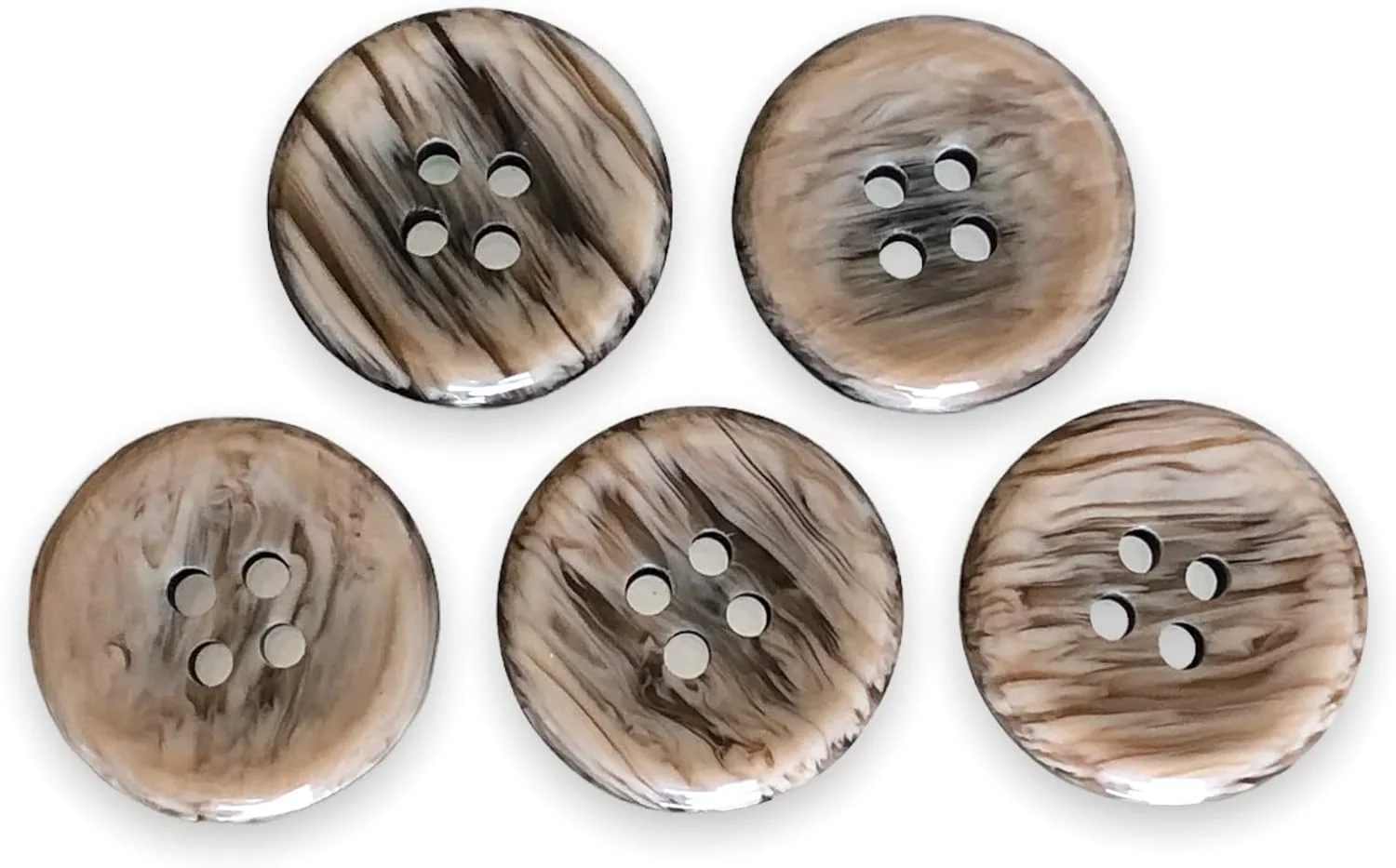 دکمه های گرد اکریلیک 20 میلی متر/2 سانتی متر مجموعه 5 عددی برای خیاطی و تزئین لباس