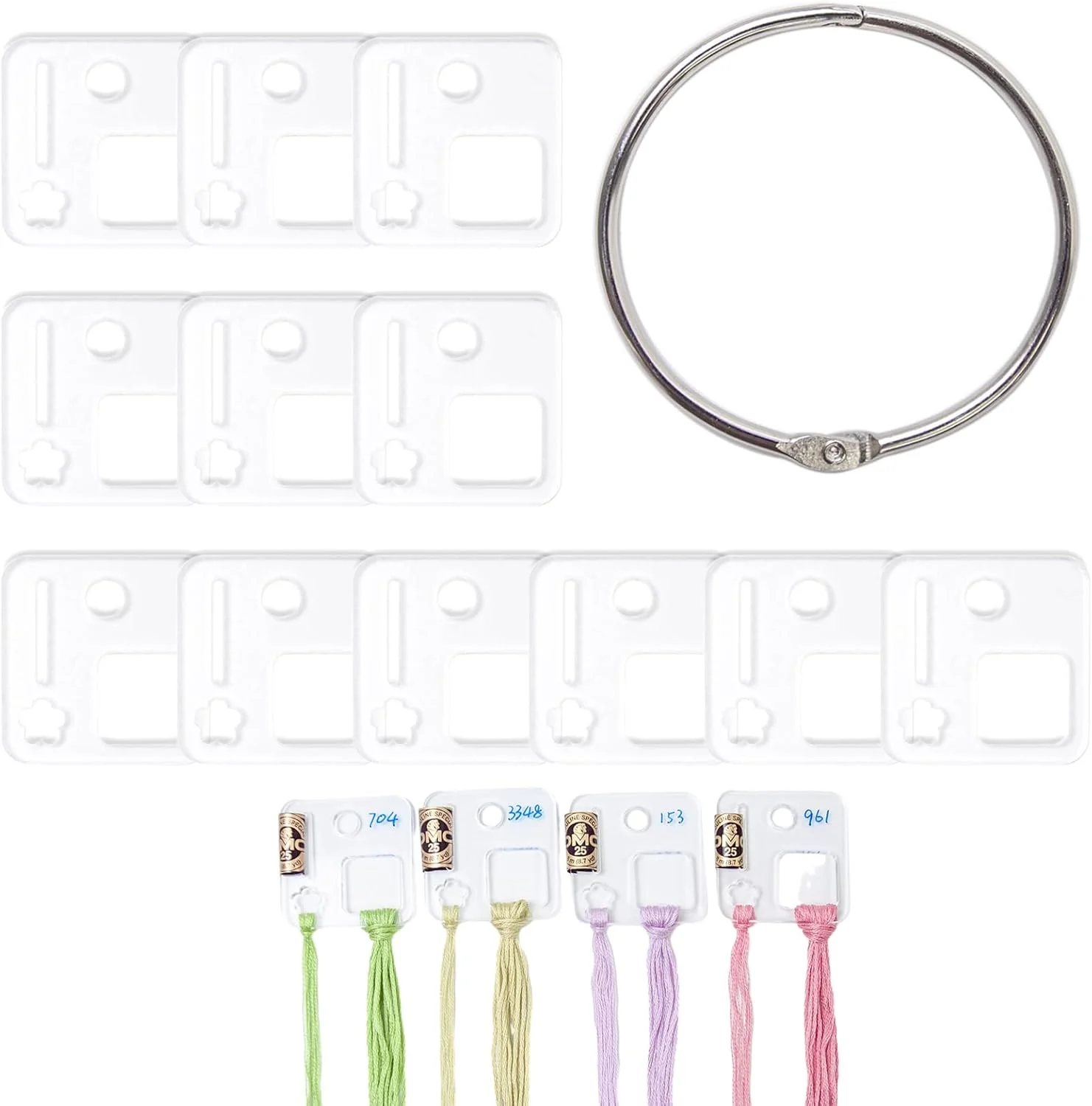 12 عدد قرقره اکریلیک، سازمان دهنده نخ گلدوزی شفاف، قرقره های نخ گلدوزی، قرقره های نخ بخیه متقاطع برای نگهداری خیاطی DIY صنایع دستی بخیه متقاطع