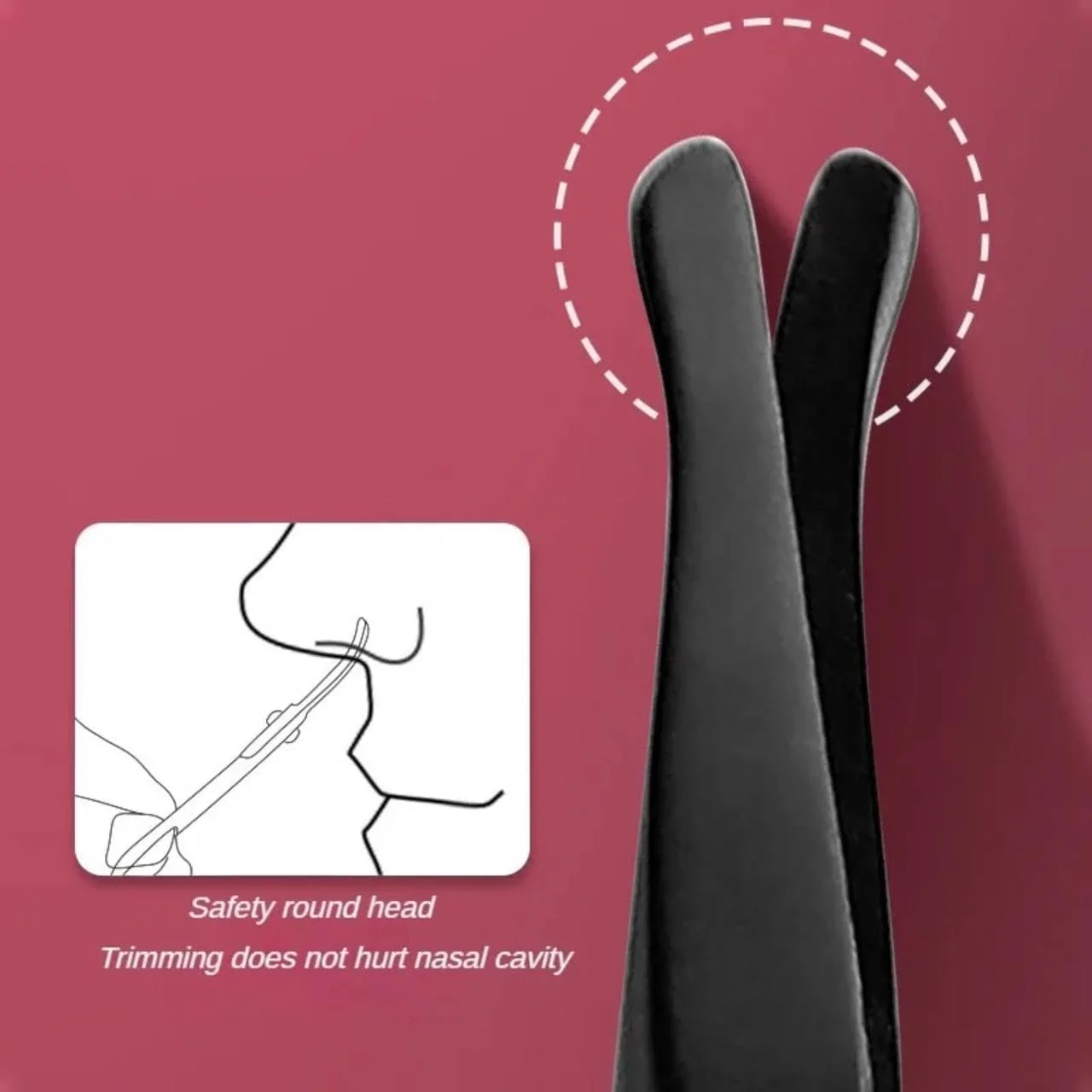 قیچی بینی 4 در 1 یونی‌سکس RoadsterAE به همراه آینه - قیچی، موچین، ابزار دقیق - برای اصلاح موی بینی، ابرو، سبیل - جعبه هدیه قابل حمل برای مراقبت شخصی و مسافرت