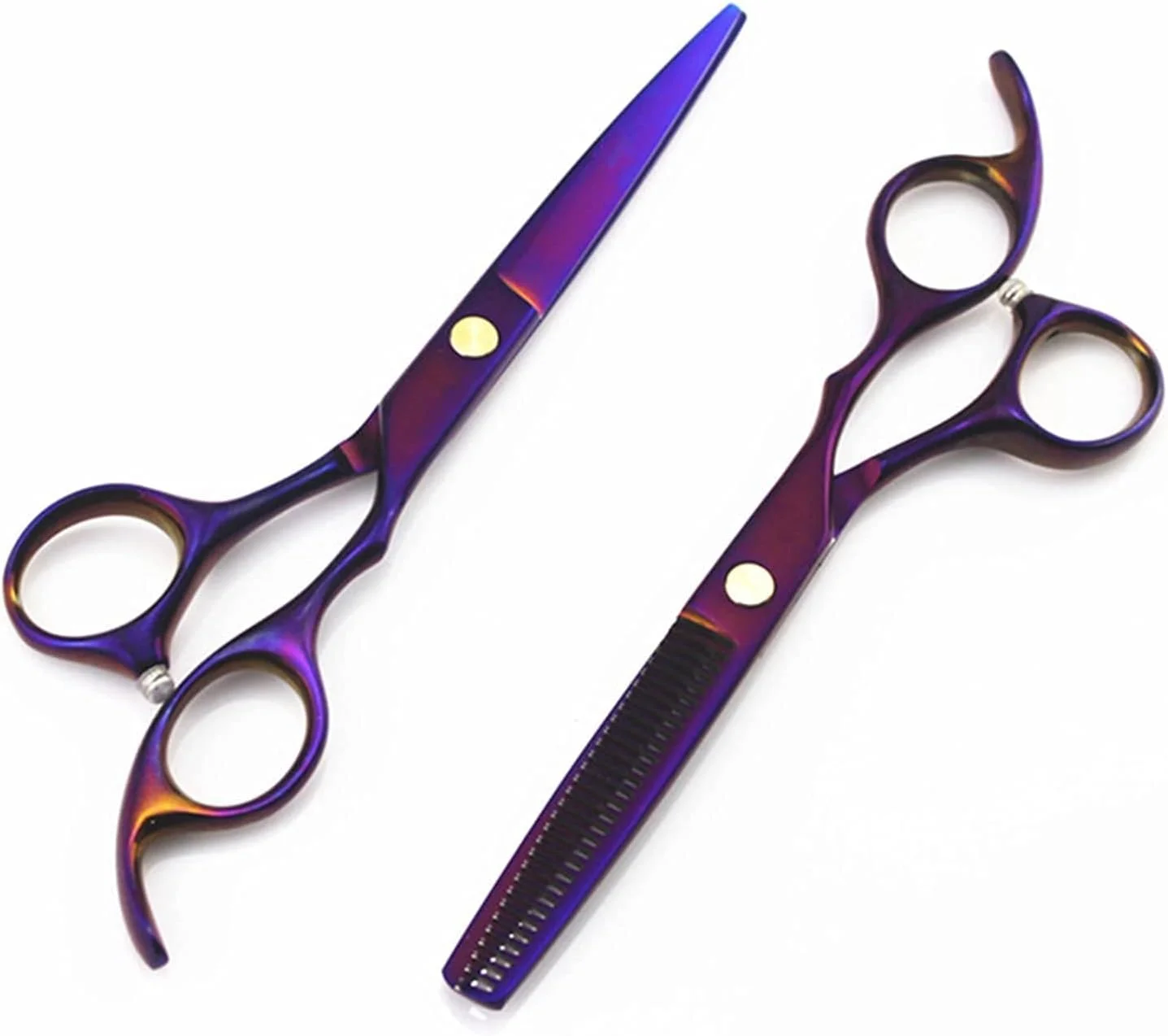 قیچی آرایشگری مو، کوتاهی مو 5.5/6 اینچ بنفش، قیچی آرایشگری، قیچی پیتاژ، قیچی آرایشگری