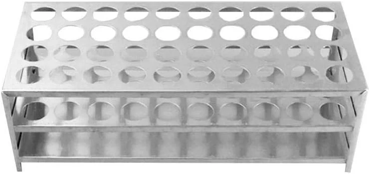 رک لوله آزمایش رک لوله آزمایش تجهیزات ذخیره سازی آزمایشگاهی آموزش شیمی رک لوله آزمایش آلومینیومی لوازم آزمایشگاهی (ظرفیت: E)