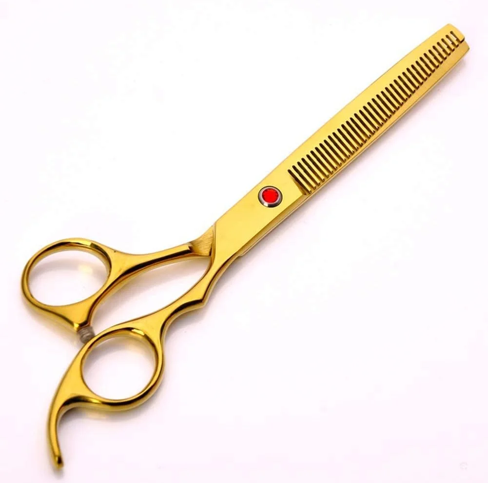 قیچی آرایشگری، پیرایش مو روکش طلایی 7.0 اینچی، مناسب برای حیوانات خانگی، حرفه ای، قیچی آرایشگری