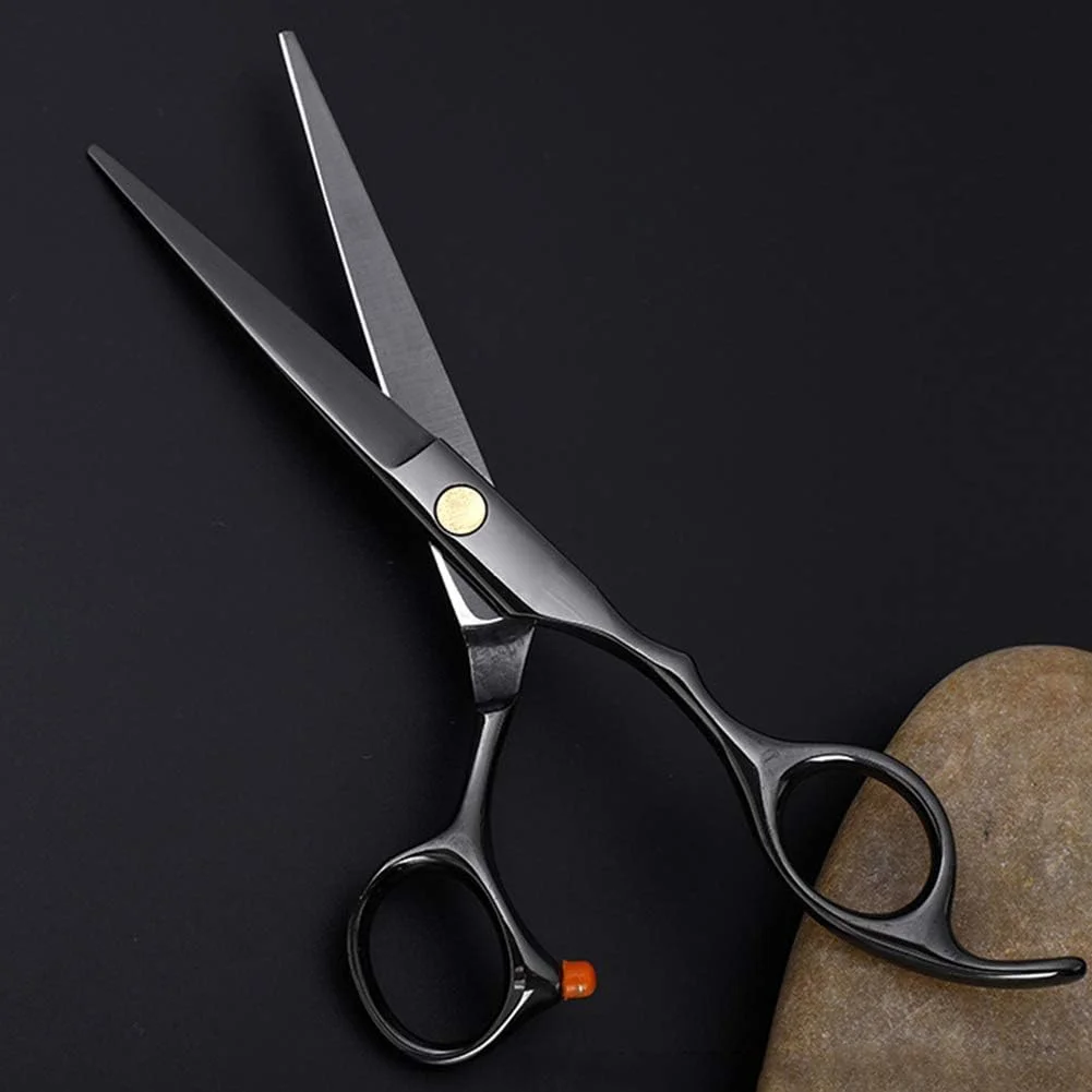 قیچی آرایشگری مو، کوتاهی مو 6 اینچی، استیل ضد زنگ، برش صاف، دندانه دار، خانگی (آبی، برش صاف)، قیچی آرایشگری