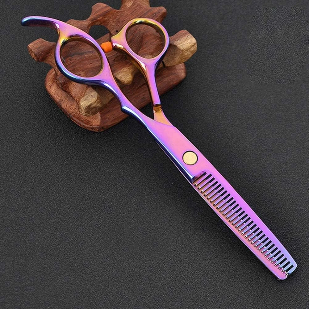 قیچی آرایشگری، قیچی اصلاح مو 6 اینچی مشکی، قیچی دندانه دار و پیتاژ خانگی (آبی، قیچی صاف)، قیچی آرایشگاهی