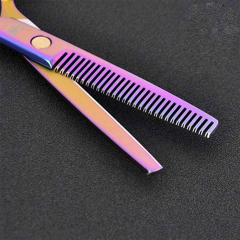 قیچی آرایشگری، قیچی اصلاح مو 6 اینچی مشکی، قیچی دندانه دار و پیتاژ خانگی (آبی، قیچی صاف)، قیچی آرایشگاهی