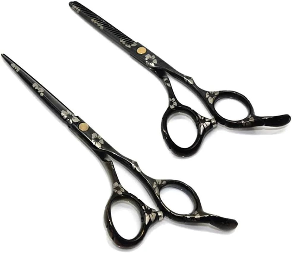 قیچی آرایشگری مو، پیرایش مو و هرس کردن و استفاده شخصی، ست هدیه 5.5 اینچ، قیچی آرایشگری