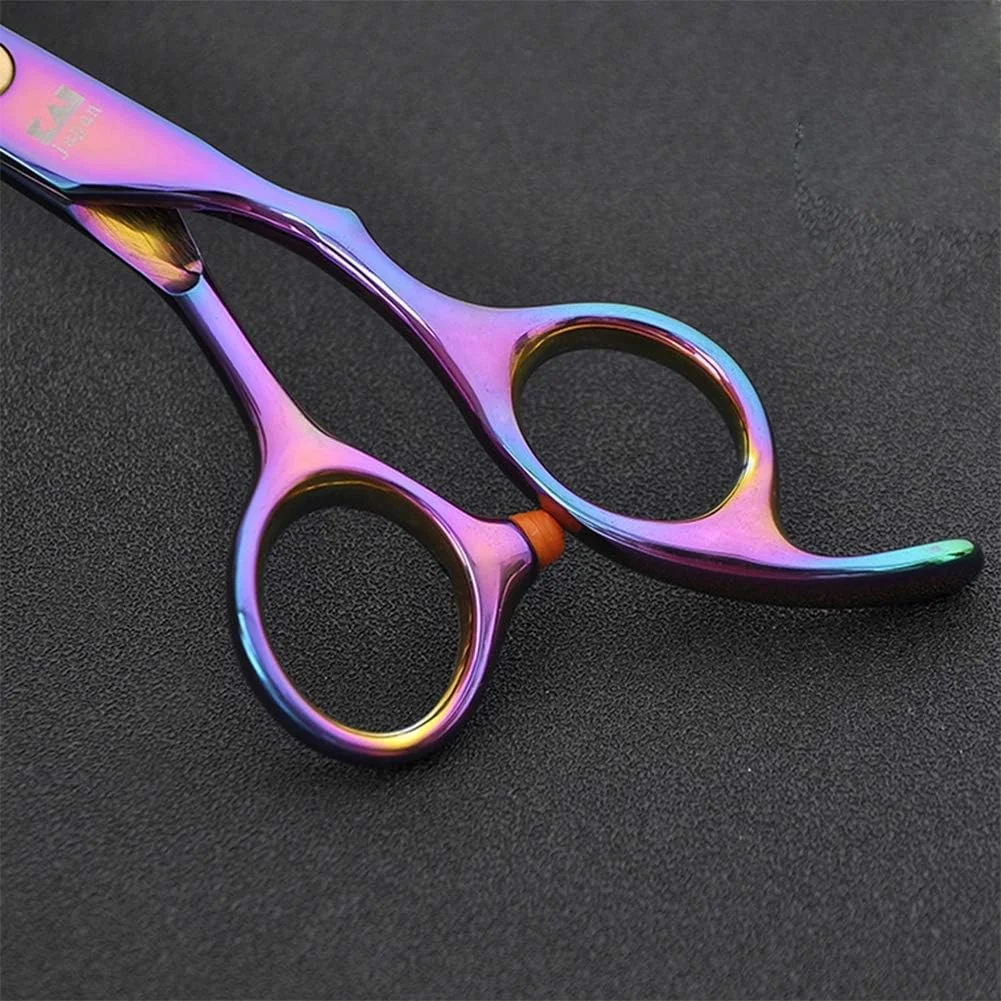 قیچی آرایشگری، قیچی اصلاح مو 6 اینچی مشکی، قیچی دندانه دار و پیتاژ خانگی (آبی، قیچی صاف)، قیچی آرایشگاهی