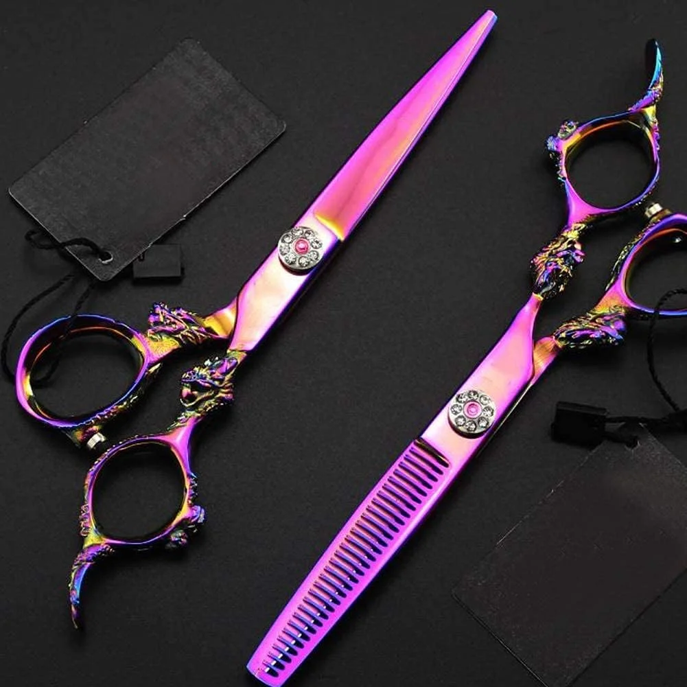 قیچی آرایشگری مو، پیرایش حرفه ای مو، تیغه های مو (FlatCut6Inch)، قیچی آرایشگری