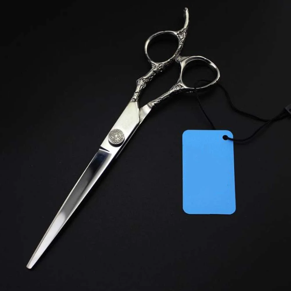 قیچی آرایشگری مو، قیچی استیل ضد زنگ لبه صاف برای نازک کردن مو، مناسب برای استفاده در سالن ها یا منزل، 7 اینچ، قیچی آرایشگری