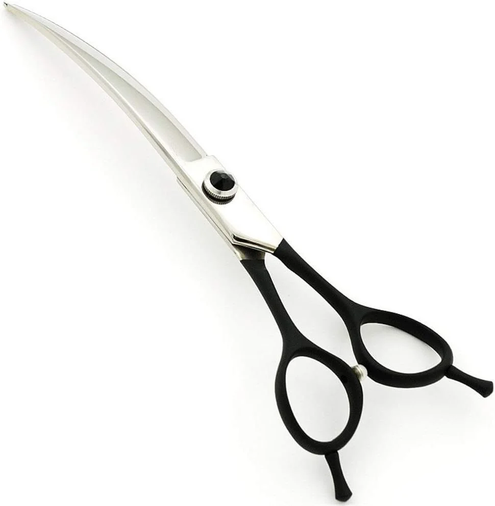 قیچی آرایشگری مو، پیرایش حیوانات خانگی سگ تدی، لوازم آرایشگری، ابزار کوچک خم کننده رنگی آرایشگر، قیچی آرایشگری 6 اینچی، قیچی آرایشگری