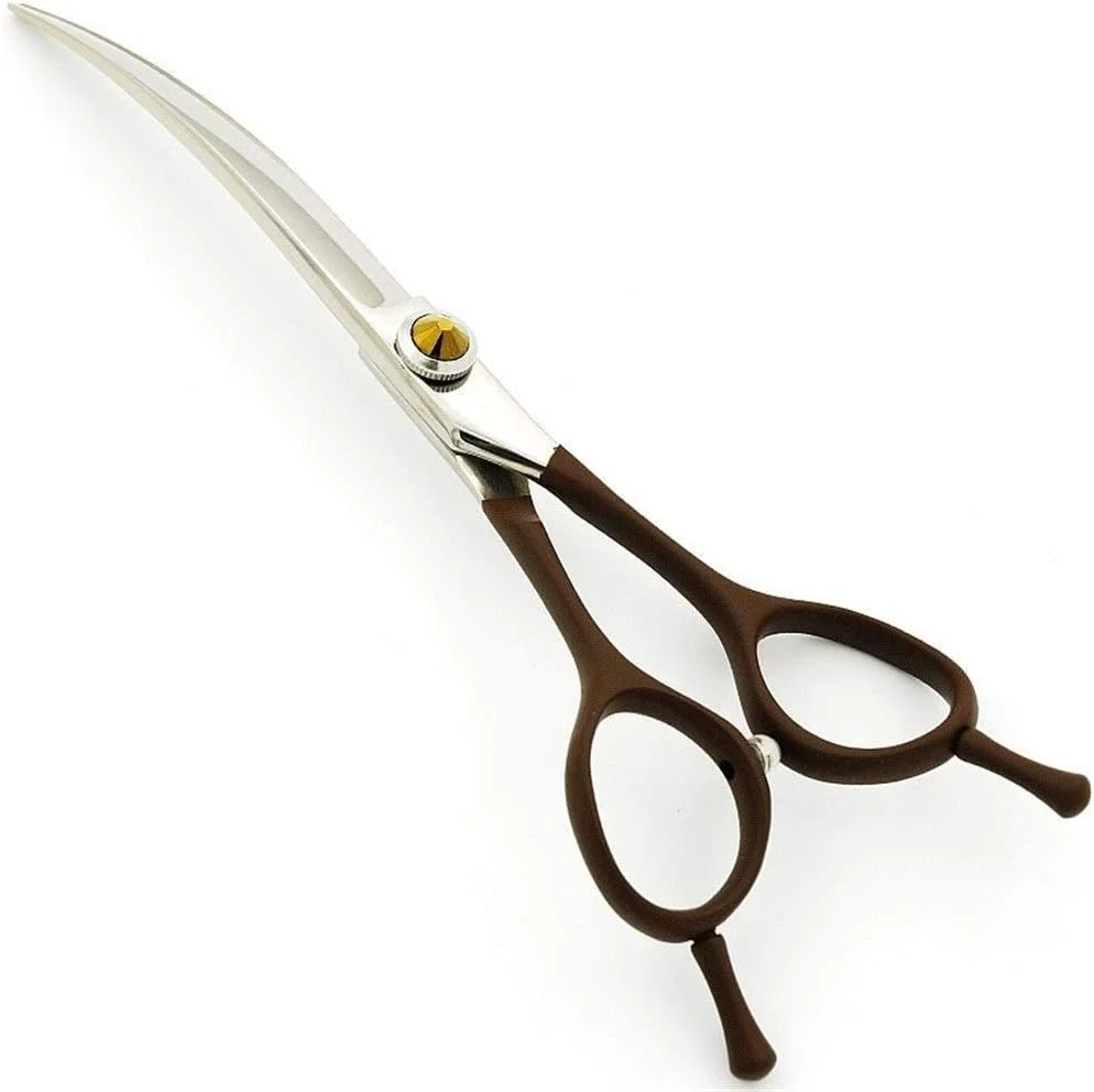 قیچی آرایشگری مو، پیرایش حیوانات خانگی سگ تدی، لوازم آرایشگری آرایشگر، ابزار کوچک خمشی رنگی، قیچی آرایشگری 6 اینچی، قیچی آرایشگری