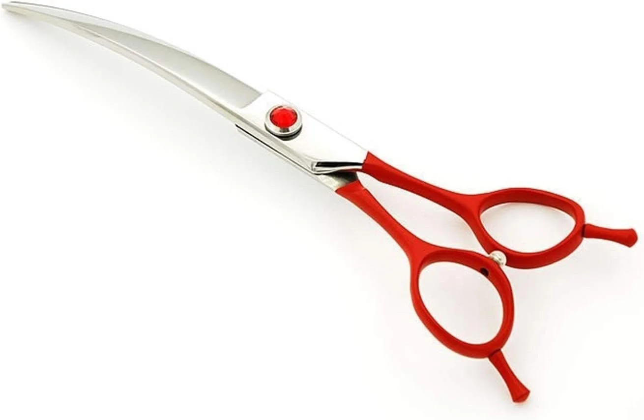 قیچی آرایشگری مو، پیرایش حیوانات خانگی سگ تدی، لوازم آرایشگری، ابزار کوچک خم کننده رنگی، 6 اینچ آرایشگری، قیچی آرایشگری