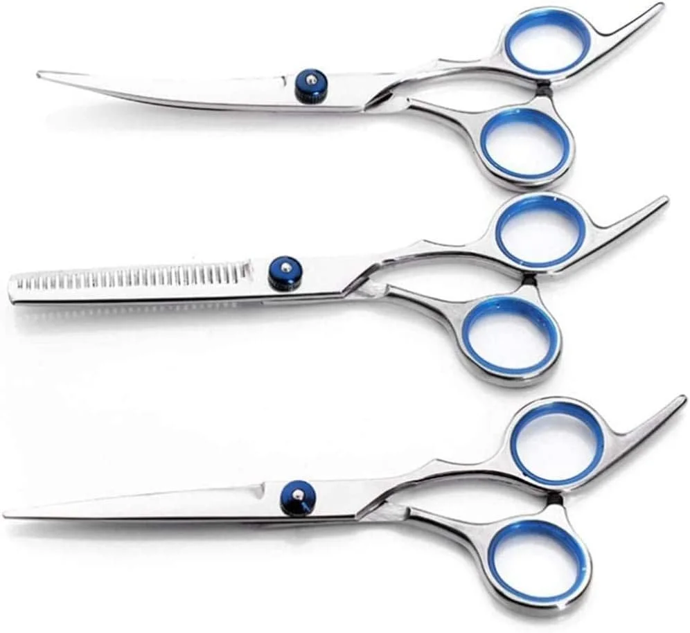 قیچی آرایشگری 6 اینچی، قیچی پیرایش مو، ست ماشین اصلاح موی خانگی، قیچی های تخت، قیچی آرایشگری حرفه ای