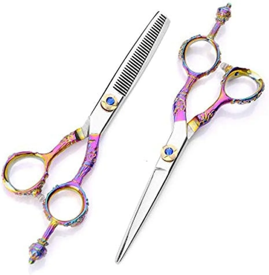 قیچی آرایشگری 6 اینچی، ست قیچی های پیتاژ مناسب برای کارکنان سالن و استفاده شخصی L54855