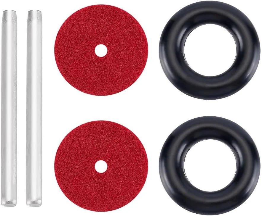 AHANDMAKER میله های قرقره چرخ خیاطی + لاستیک دور پیچ نخ + پد نمدی قرمز میله قرقره برای چرخ خیاطی، آداپتور قرقره چرخ خیاطی خانگی، قطعات چرخ خیاطی پایی برای صنایع دستی خیاطی DIY