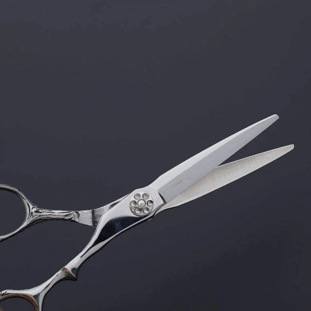 ست قیچی آرایشگری شامل قیچی پیتاژ، 15.2 سانتی متر، رنگ نقره ای، مناسب برای آرایشگاه یا استفاده در منزل