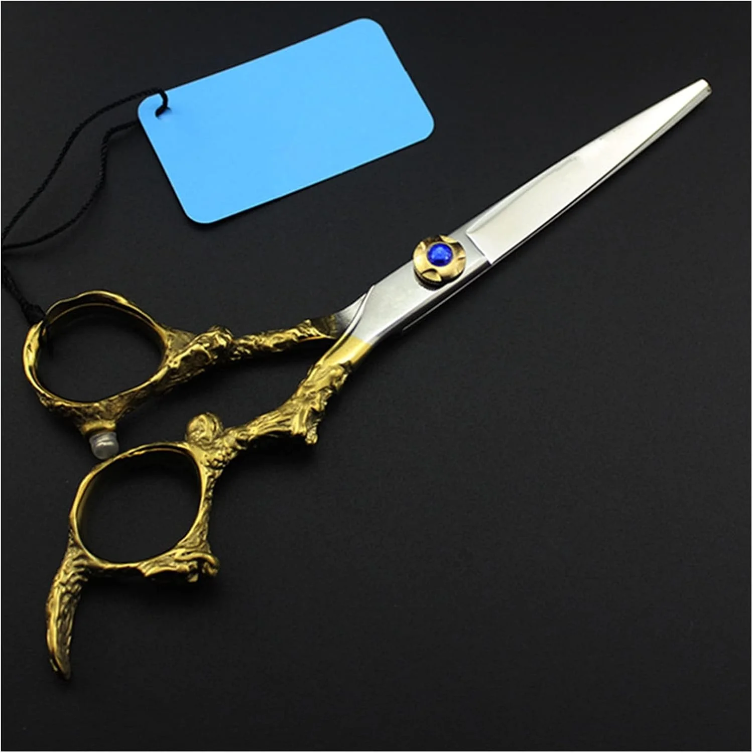 قیچی آرایشگری 6 اینچی با دسته اژدهای طلایی، قیچی آرایشگری، قیچی پیتاژ، قیچی آرایشگری، قیچی دندانپزشکی، ست قیچی آرایشگر مدل HairSet-B