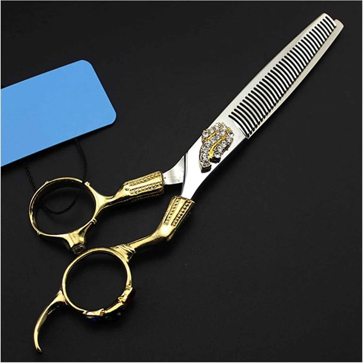 قیچی آرایشگری، قیچی کوتاهی مو 6 اینچی، طلایی وینتیج، آرایشگری، قیچی پیتاژ، قیچی آرایشگر، قیچی پیرایش