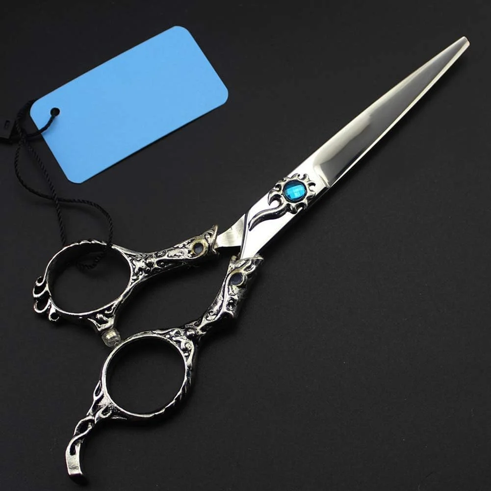 قیچی آرایشگری مو، پیرایش مو و هرس کردن، و استفاده شخصی استیل ضد زنگ (ست 6 اینچی)، قیچی آرایشگری