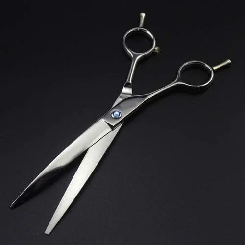 قیچی آرایشگری مو، آرایش مو، قیچی حرفه ای دست چپ موجود است، مجموعه قیچی های صاف، منحنی، و پیتاژ برای حیوانات خانگی، قیچی اصلاح موی سگ، آرایشگری، پیرایش، قیچی آرایشگر (یک مجموعه)، قیچی آرایشگری