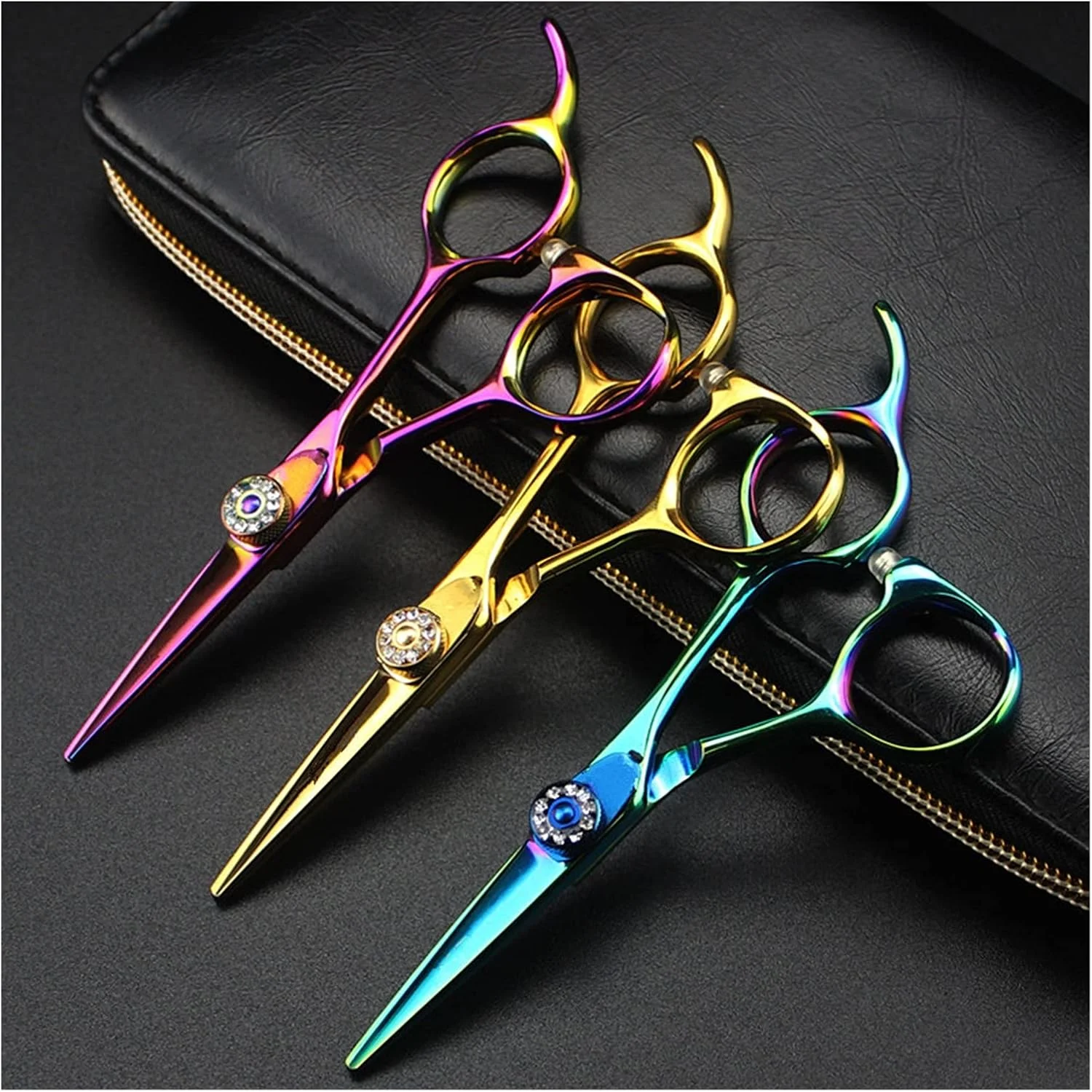 قیچی کوچک 4.5 اینچی، قیچی مو، ابرو آرایشی، قیچی آرایشگری، قیچی پیرایش مو (طلایی)