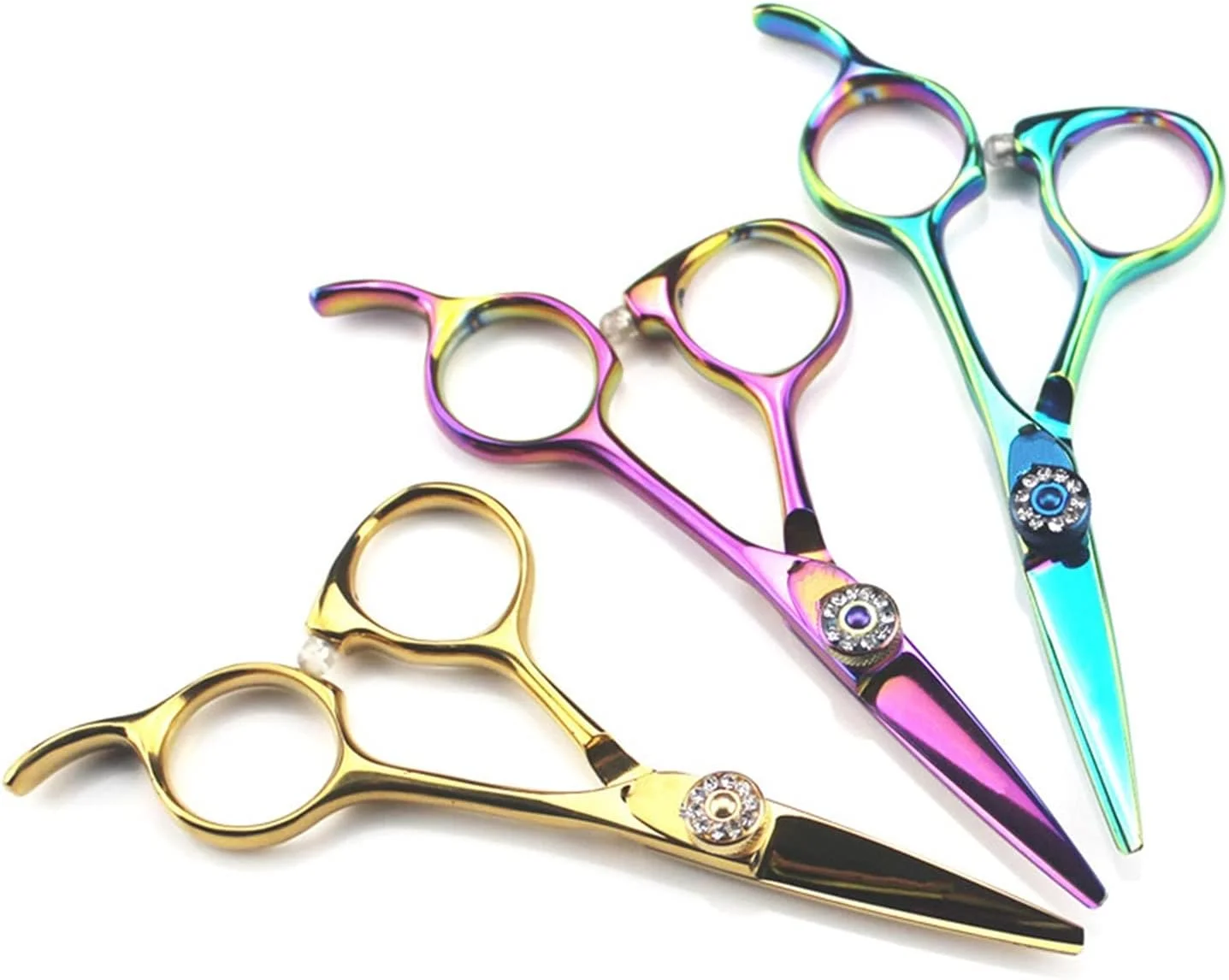 قیچی کوچک 4.5 اینچی، قیچی مو، ابرو آرایشی، قیچی آرایشگری، قیچی پیرایش مو (طلایی)