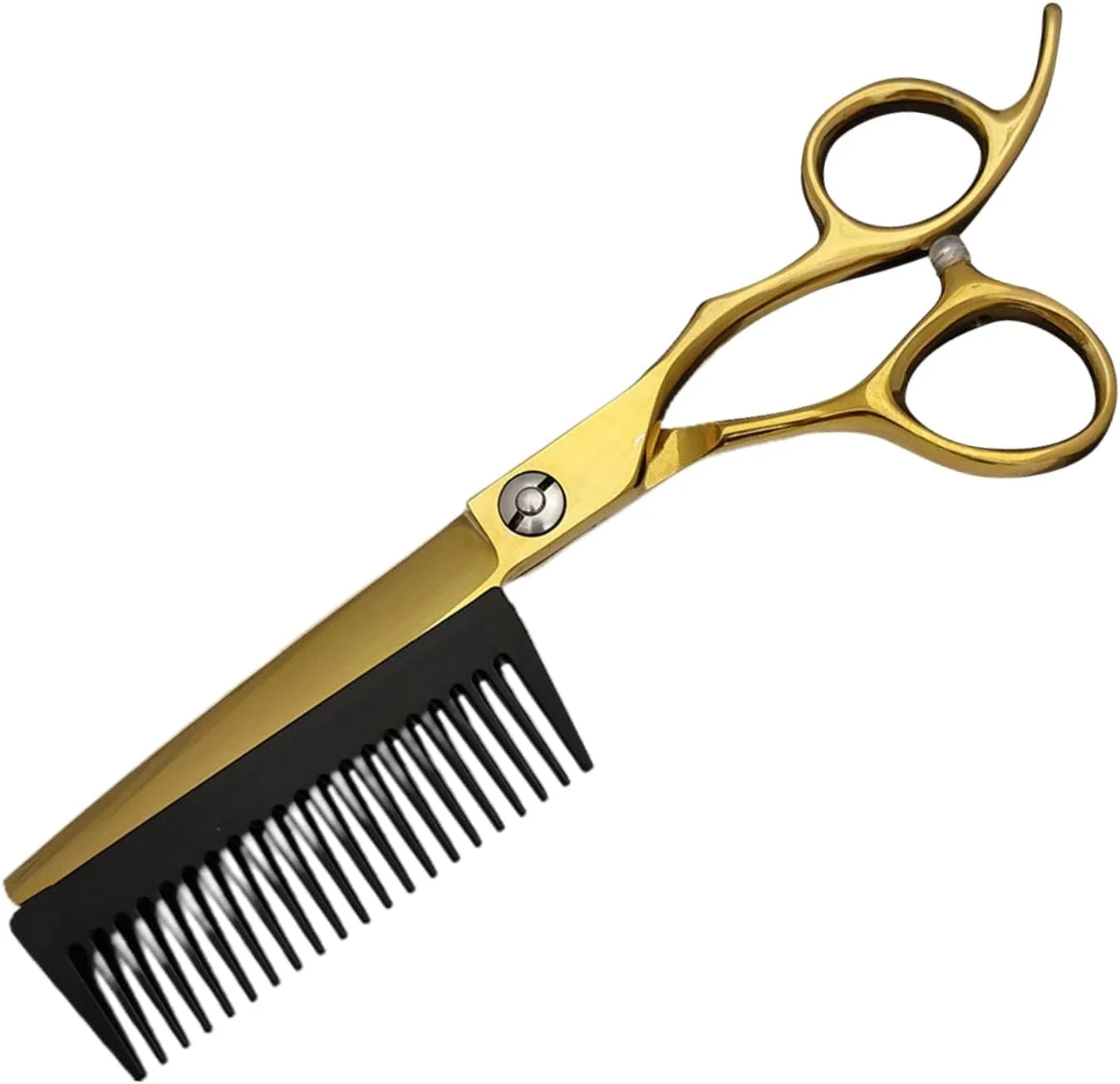 قیچی مو | قیچی آرایشگری حرفه ای | قیچی پیتاژ 2 در 1 با شانه جداشدنی، ابزار آرایشگری برای کودکان، سالمندان، زنان، مردان، پیرایش، آرایشگر، منزل، حمام