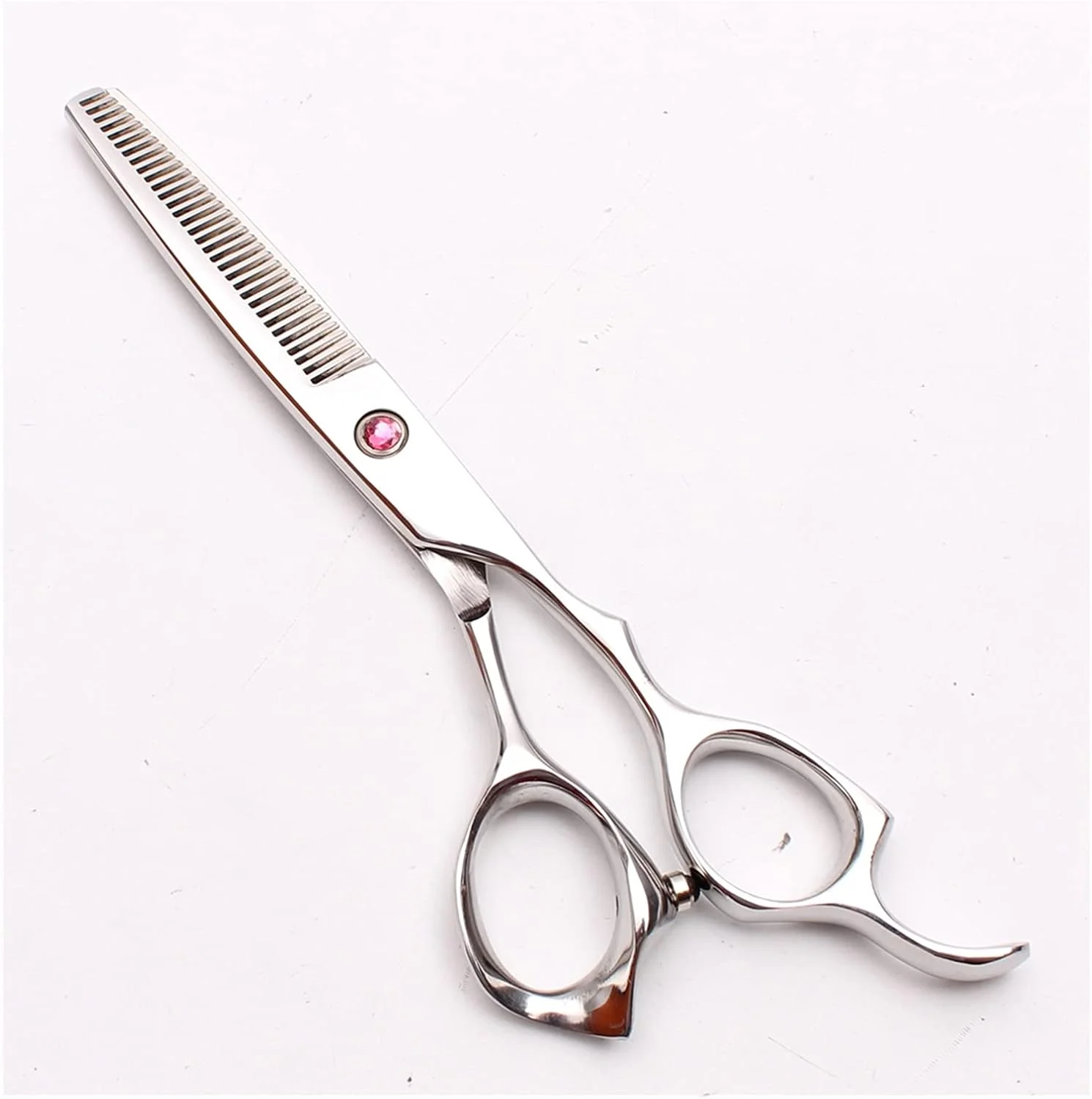 قیچی آرایشگری 6 اینچی، قیچی آرایشگری حرفه ای، قیچی و قیچی پیتاژ برای حالت دادن به مو در سالن آرایش، نقره ای-Q