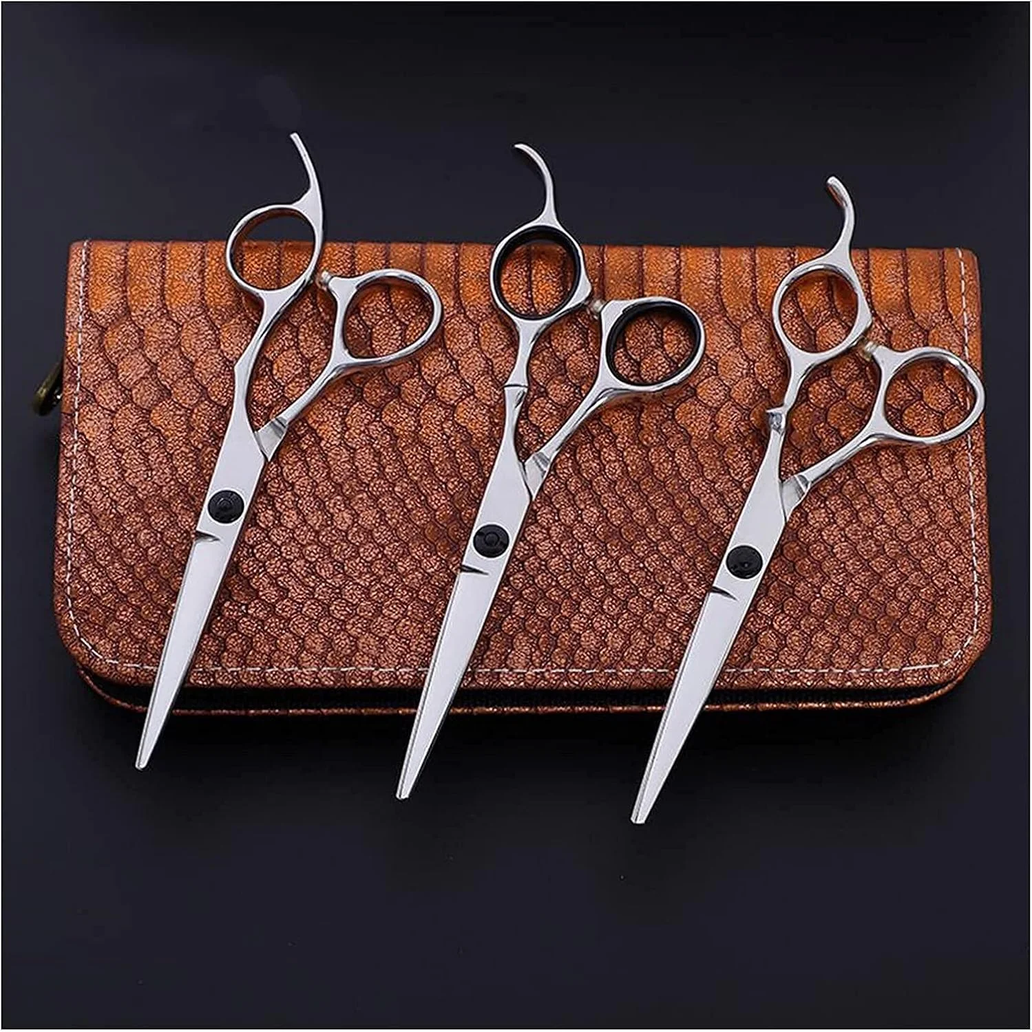 قیچی آرایشگری مو، 5.5 اینچ، آرایشگری حرفه ای، دسته دست ساز، دسته بامبو، دسته گره ای بالا، آرایشگری، قیچی آرایشگاه