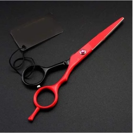 قیچی آرایشگری مو، 5.5 اینچ، برند حرفه ای، قیچی اصلاح و پیتاژ مو، استیل ضد زنگ، ابزار آرایشگری، مناسب دست راست